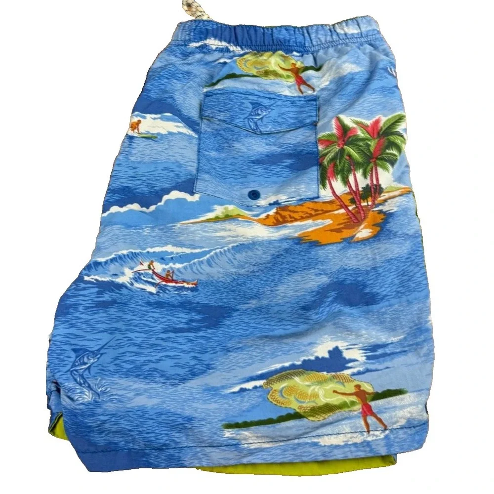 Tommy‎ Bahama Mens Reversible Swim Trunks Tropical  XXL 40x6